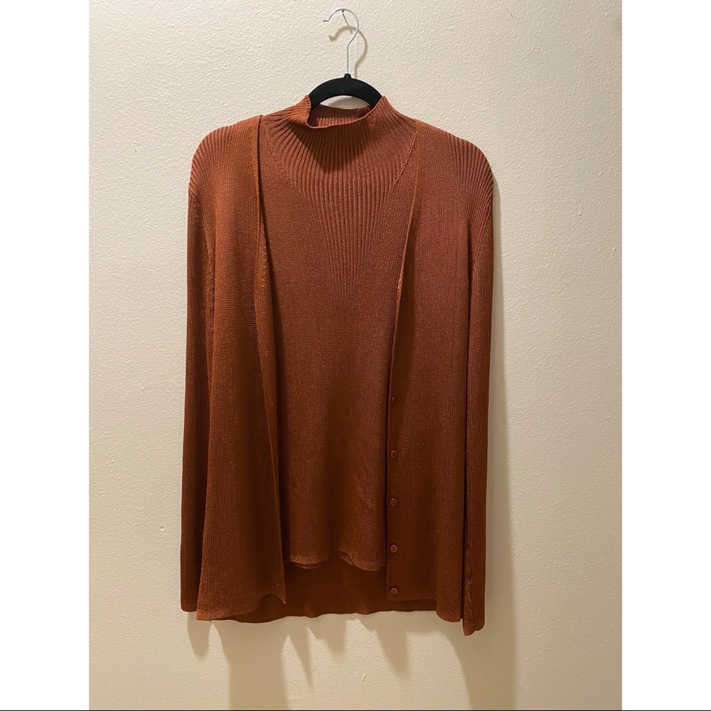 Linda AllardEllen Tracy Over Coat Turtle Neck Set